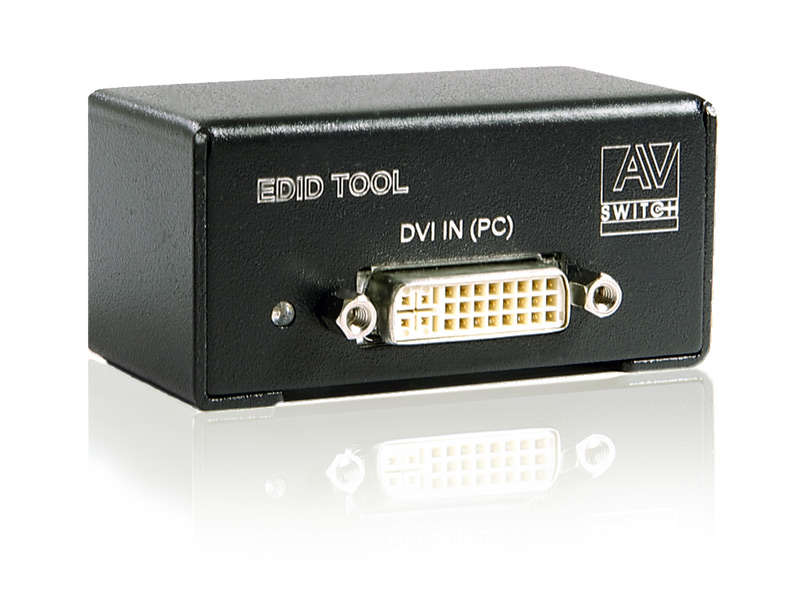 Эмулятор EDID сигнала DVI-EDID-2. Вид со стороны подключения источника сигнала
